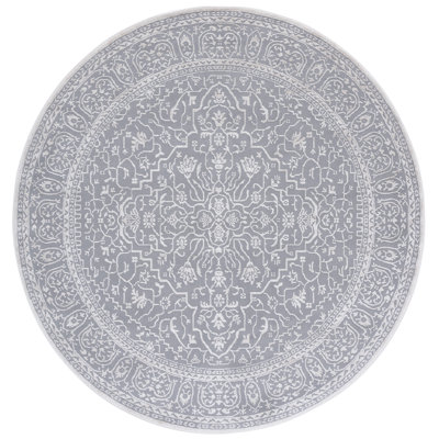 Calidia Floral Light Gray/Cream Area Rug