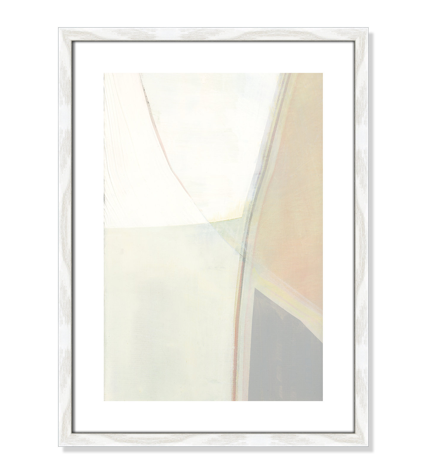 Alexandria "In Neutral II" Painting by Cartissi, 23" H x 17" W x 0.75" D, White Wood Framed Paper