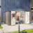10x8 Ft Lawn Metal Storage Shed - , Lockable Doors, Spacious, Black For Garden, Patio, Backyard Garden Tool , Metal, Backyard,-118112012-118112016