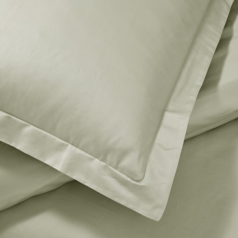 Luxury 1500 Thread Count Certified Egyptian Cotton Duvet Covers Set, Sage, Full/Queen Duvet Cover + 2 Standard Shams