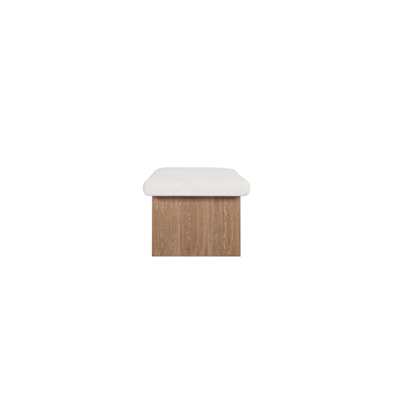 Gemma Upholstered Storage Bench, White