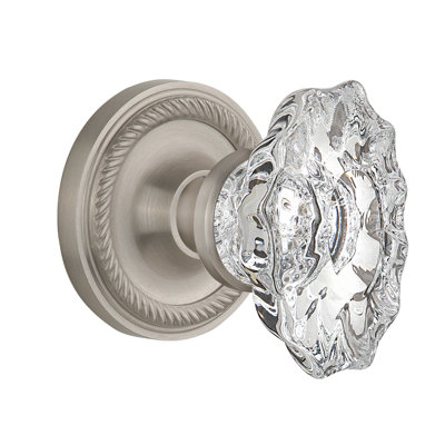 Rosette en corde avec poignée de porte de château