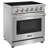 KOSTCH 30 inch Professional Electric Range with 5 Heating Elements Cooktop, 4.55 Cu. Ft. Convection Oven Capacity, Smooth Glass Top Oven, Stainless Steel-93706961