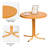 Patio Orange Steel Side Table-237659910