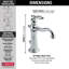 Robinet de salle de bain victorien à un trou avec drain-3843459
