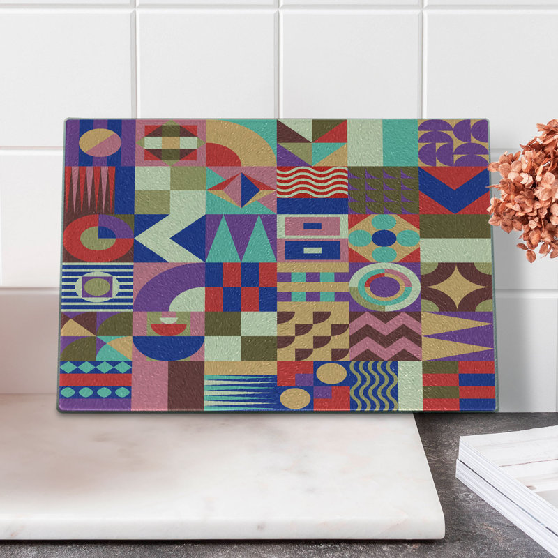 Multicolore carrelage mosaïque en verre trempé Ambesonne