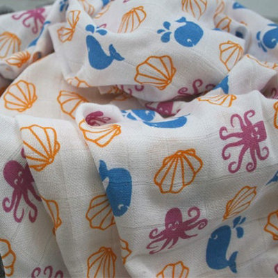 Nivelles  MuslinZ Muslin Square - Sealife