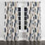 Rideaux abstraits - 1 panneau à œillets Blue Gentle Marks-308732287-308732286