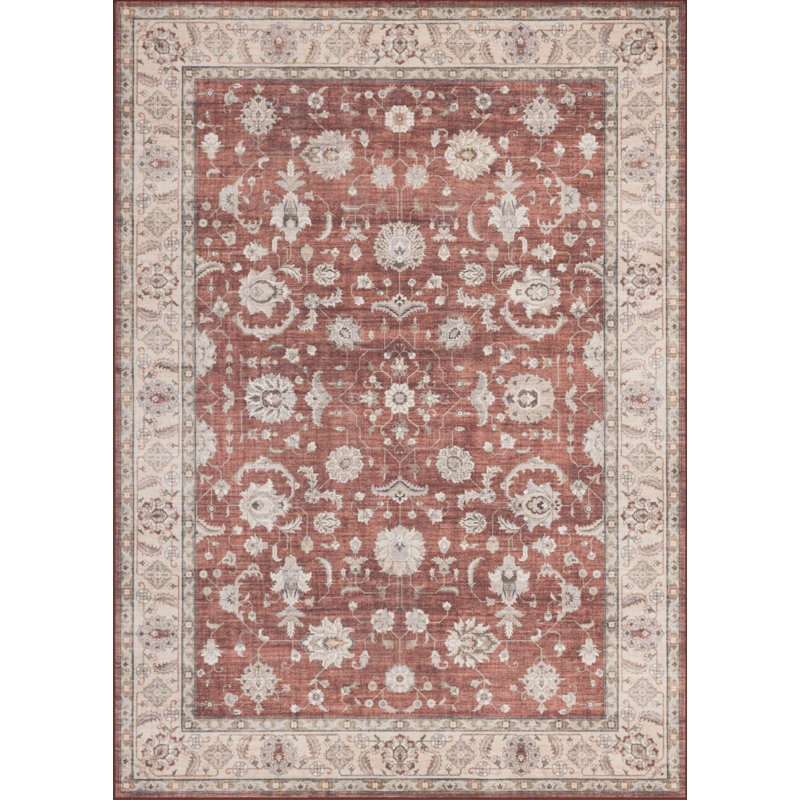 2 x 3 Accent Theotis, Red, Rectangle 2' x 2'11"