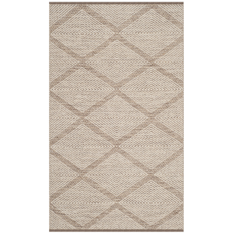Abberton Hand Woven Cotton Geometric Rug, Rectangle 2'3" x 5'