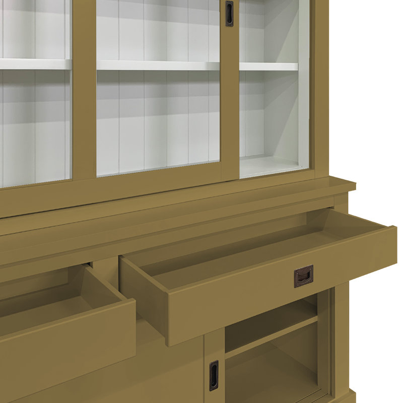 Antione Display Cabinet, Green/Brown 