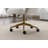 Fabric 360 Swivel Home Office Chair With Gold Metal Base And Universal Wheels-361592068