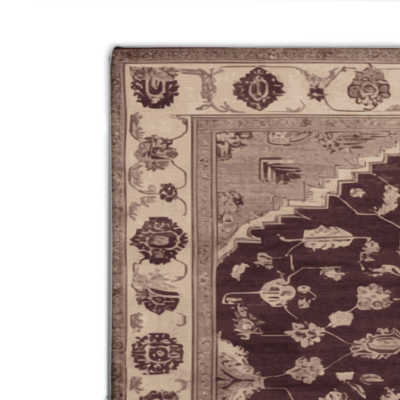 Overdyed Brown Indoor and Outdoor Area Rug, Rectangle 2' x 3'