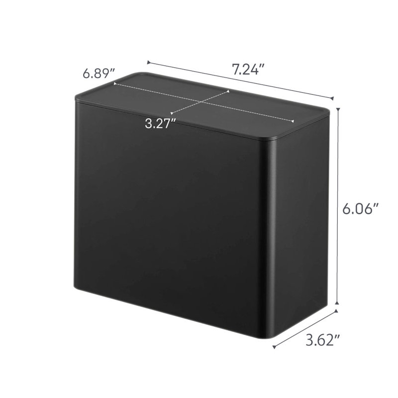 Black Polypropylene Coffee Filter Storage Case with Lid