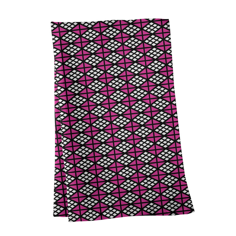 Torchon Suoz Classic Diamonds, Polyester sergé, Rose / Noir
