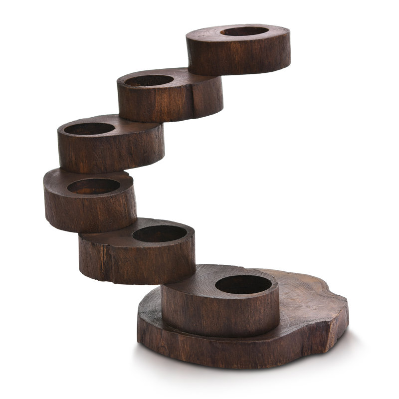 Chandelle de table en bois 9 po