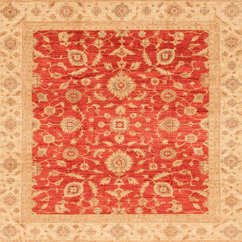 Tapis abstrait moderne 3981, Carré 3 pi
