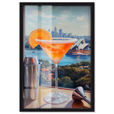 Classy Drink in Australia Shadowbox Print Bar Cart Art by Art Remedy