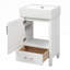 Meuble-lavabo moderne avec lavabo en céramique, structure en bois massif et tiroir pour les petites salles de bain
