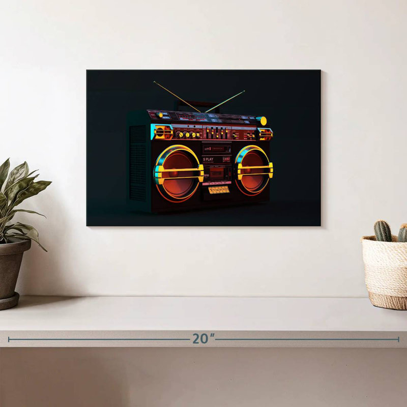 Abarca Modern Boombox, 8" H x 12" W