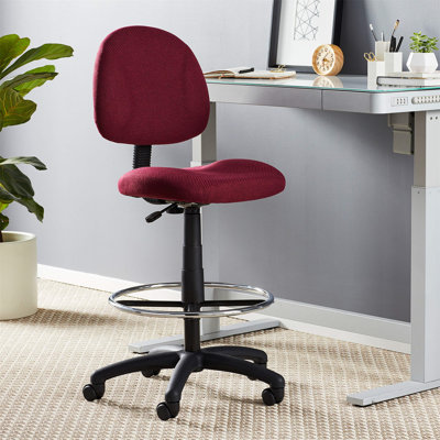 Boss Drafting Stool: Contoured Back, Adjustable Arms
