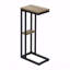 Table d'appoint, en forme de C, bout, côté, collation, stratifié, métal, contemporain, moderne-475388389-475388388