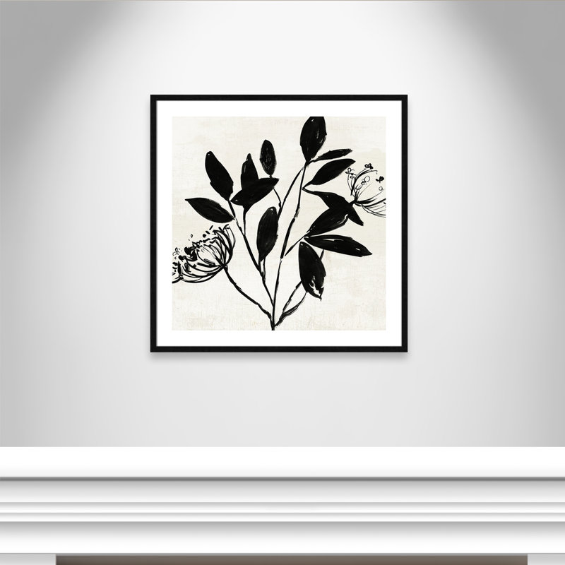 «Unafayez I» - reproduction d'art, Papier avec cadre en bois noir, H 33,25 po x l 33,25 po x P 0,75 po