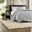 Ensemble de literie confortable grand gris, style chalet en coton pour la maison