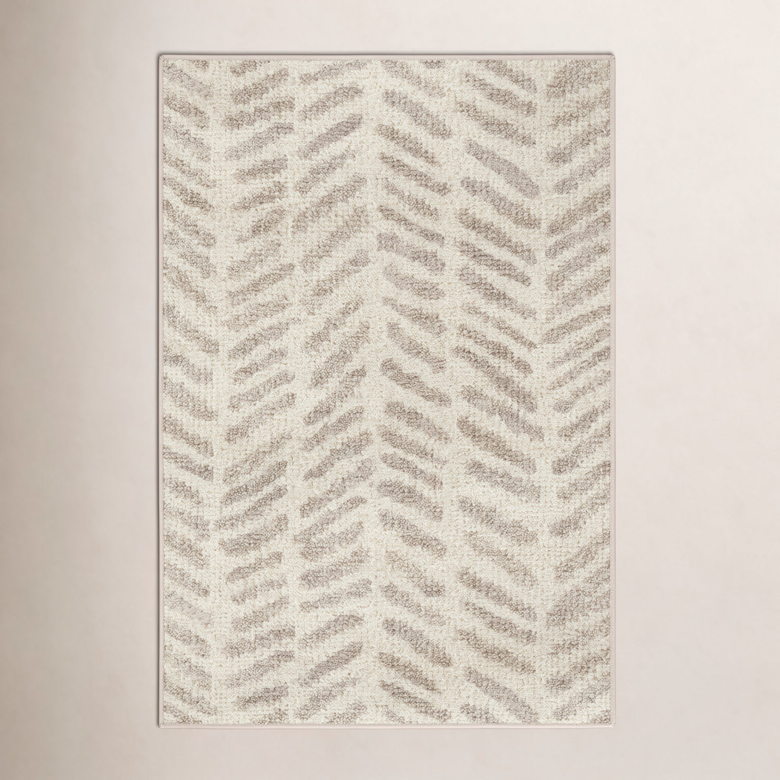 Rowley Grey Machine Washable Geometric Rug, Rectangle 5' x 8'
