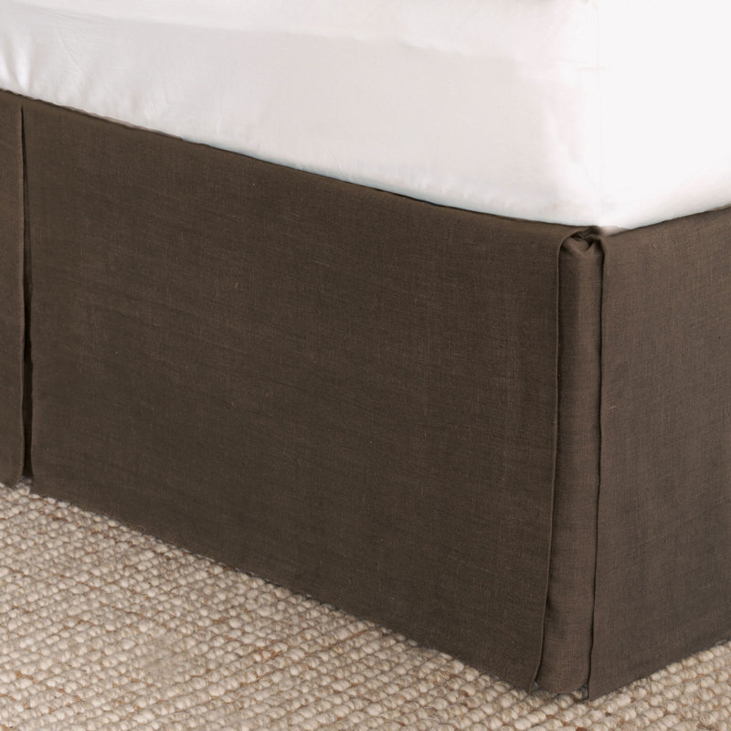 Resort Linen Program Pleated Bed Skirt, Queen, Clay