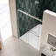 Porte de douche encadrée en aluminium de 56 à 60 po x H 74 po avec barre à serviettes-115203644