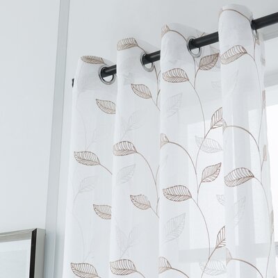 Charlton Home® Greear Polyester Sheer Curtain Panel & Reviews | Wayfair