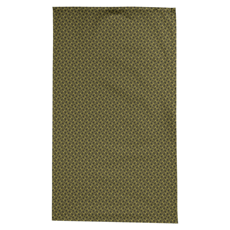 Nappe à motif géométrique 100% coton leffel, Jaune / Noir