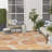 Pearletta Floral Polypropylene Indoor/Outdoor Area Rug in Orange/Coral-1943437357