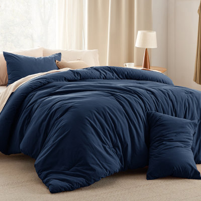 Best Seller Bedsure Cotton Fabric With Microfiber Inner Fill Comforter Set, 143TC