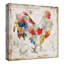 « floraled coq », reproduction de peinture à l’aquarelle sur toile tendue-33392136