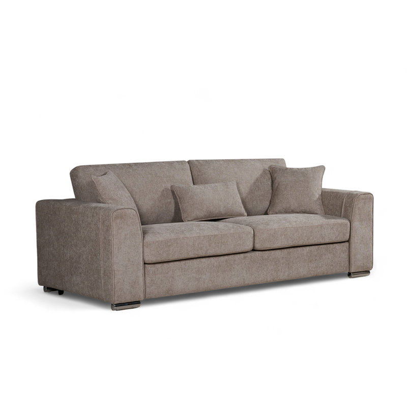 Housman 3 Seater Chenille Sofa, Beige