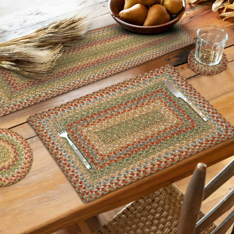 Chemin de table d'intérieur en jute de qualité supérieure - ensemble de 2, taille 8 po x 28 po, Azalée