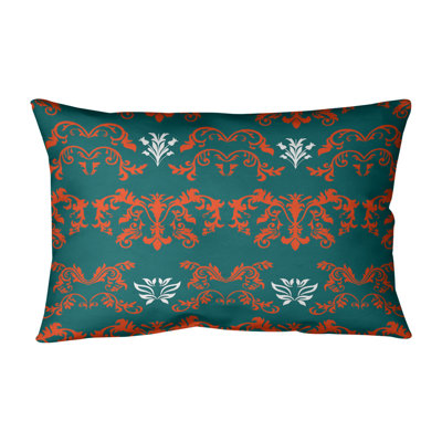 Miami Damask Linen Reversible Throw Pillow