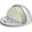 Deltana DSLP316U26 Dome Stop Low Profile, Solid Brass in Polished Chrome-2014925721
