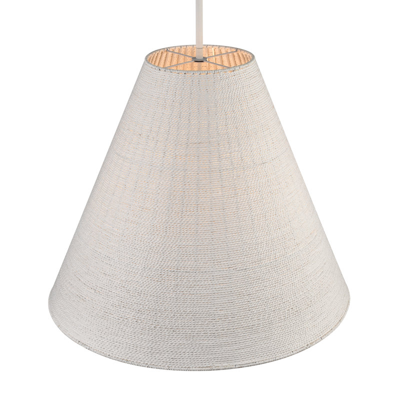 Luminaire suspendu large 3 lumières Sophie - corail blanc 22 po Sophie, H 18,75 po x l 22 po x P 22 po, Trois lumières