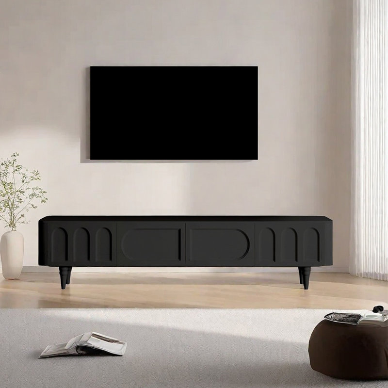 Meuble télé français rétro, Noir, noir, noir, noir