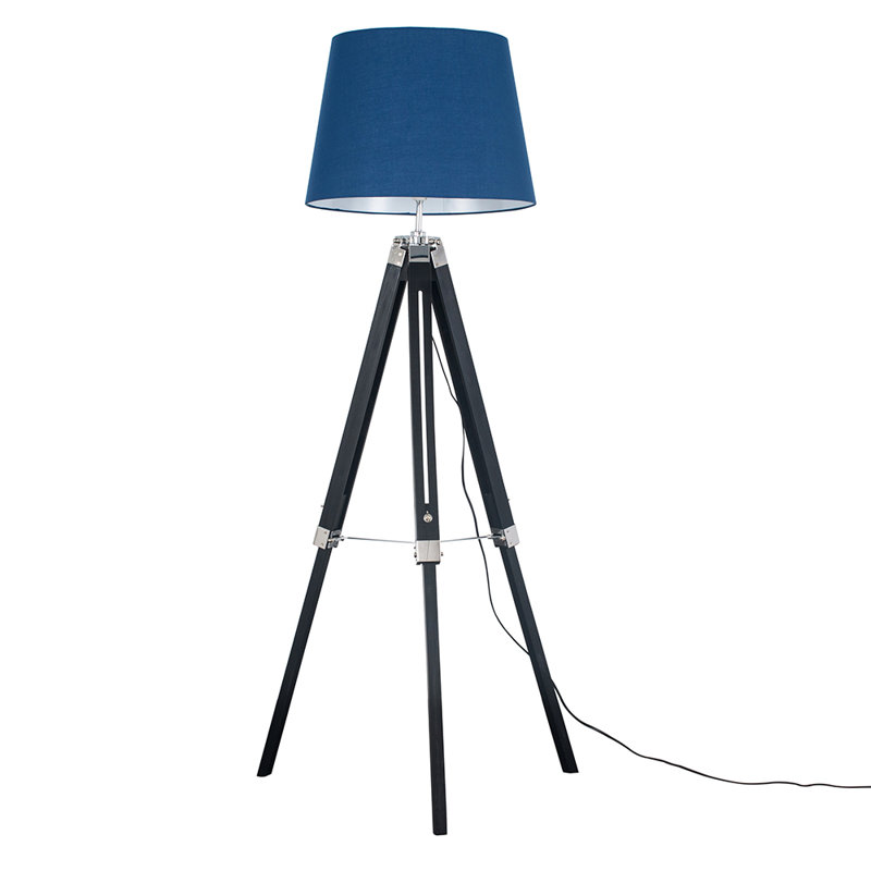 Bella Vista 175cm Tripod Floor Lamp, LED Bulb, Navy Blue