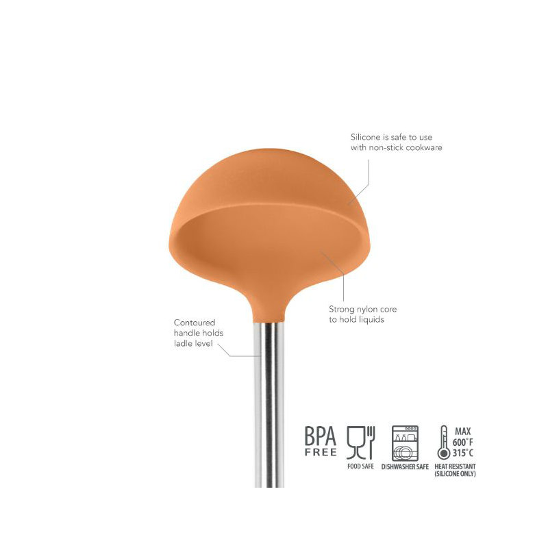 Silicone Ladle - Light Aqua, Apricot
