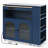 Navy Blue Kitchen Island With Wheels, Power Outlets, 2 Fluted Glass Doors, Cabinet Rolling Storage Led , Outlet,-1548605146