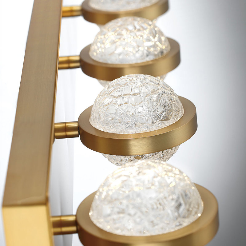  Éclairage pour salle de bain 5 lumières DEL à intensité variable, Or