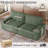 Modern Loveseat Sofa For Living Room, 87-Inch Corduroy Sofa, Spring Cushions, Solid Wood Frame, Easy Assembly For Small Spaces - Green-598095329