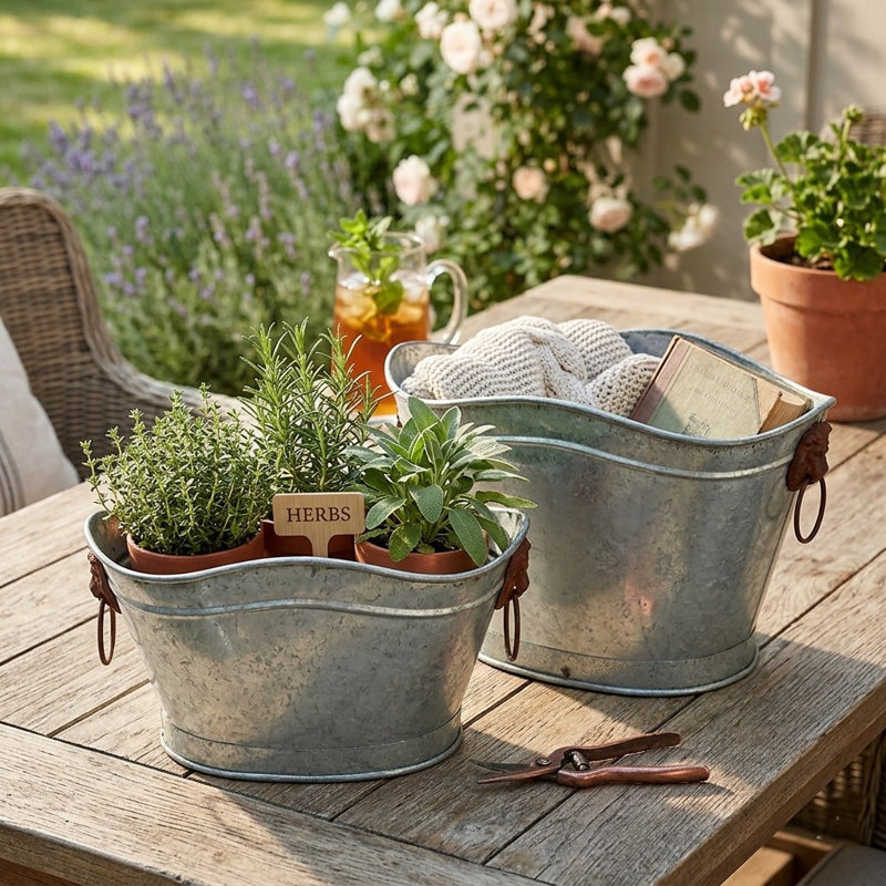 Emanuel Metal Pot Planter