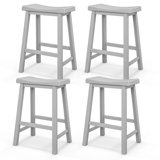 Counter Stool with Solid Wood Frame