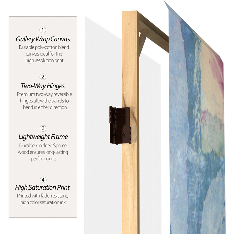 Shadow 3 Panel Room Divider, Love Blossom